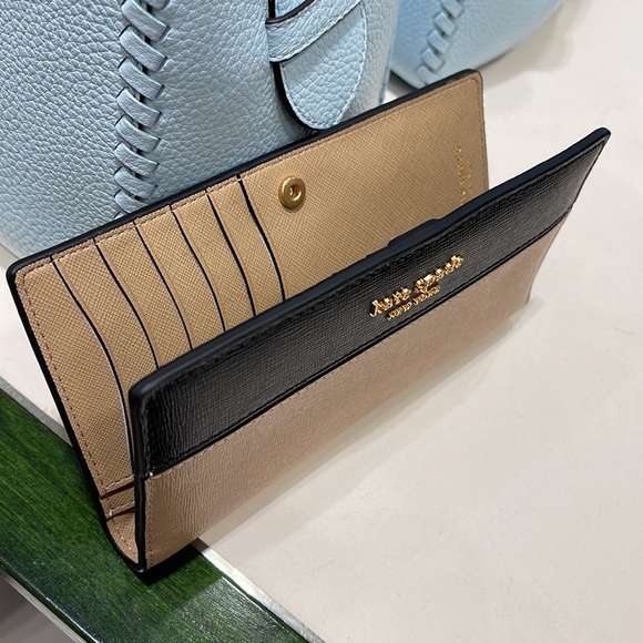 Kate Spade Morgan Colorblocked Slim Bifold Wallet Cafe Mocha 
NWT - Picture 13 of 16